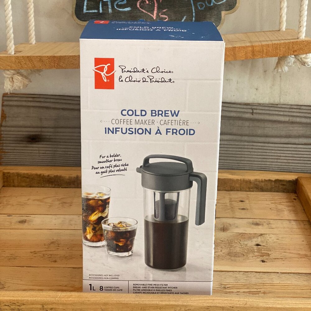 President's Choice Cold Brew Coffee Maker Infusion Pitcher 1L
